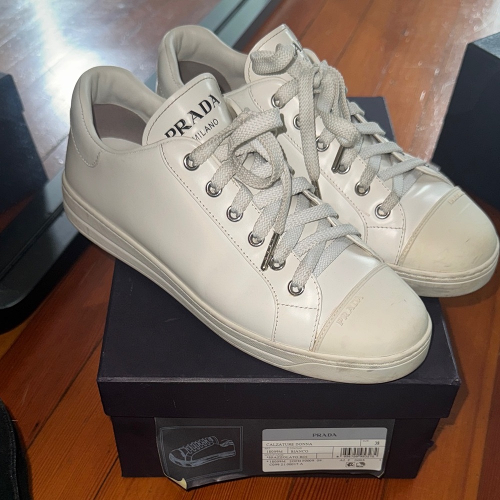 Prada Woman’s Classic White Sneakers